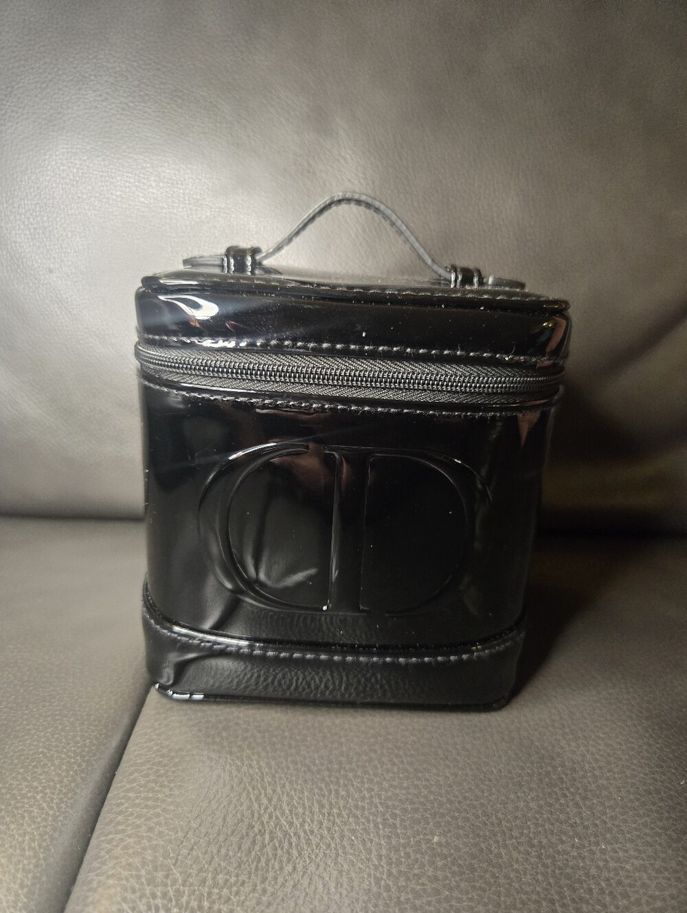 CD Black Logo-Embossed Travel Case - Designer Style
